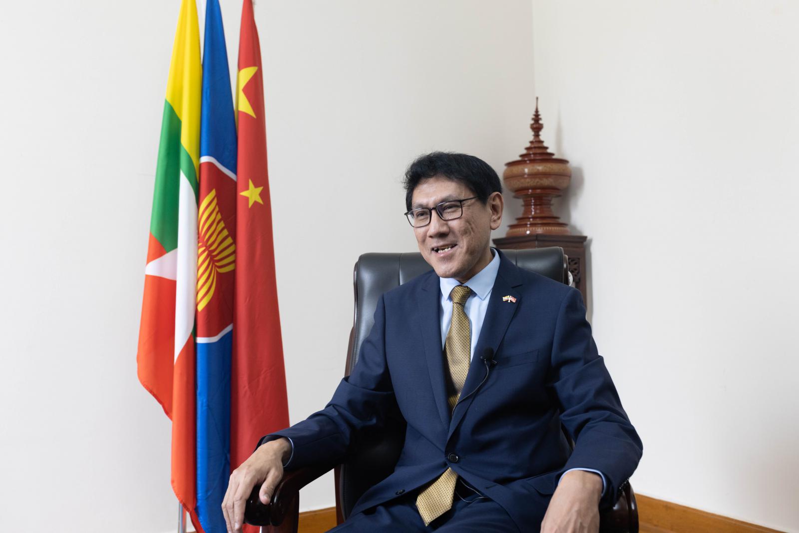 缅甸联邦共和国驻华大使苗丹佩（摄影 陈宇）